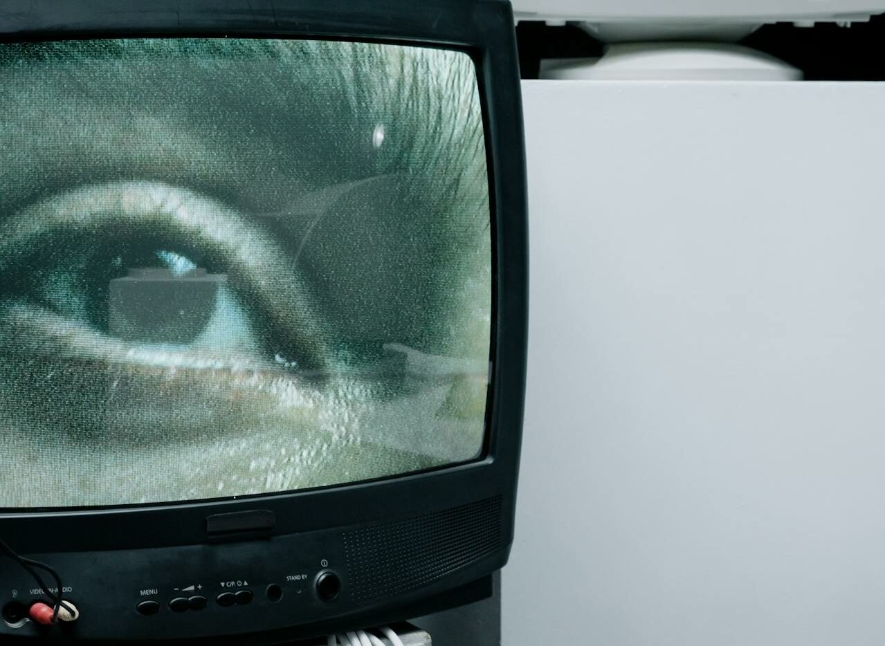 human eye on a monitor