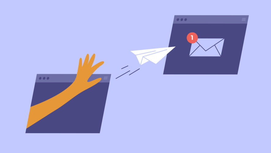 an illustration of an email